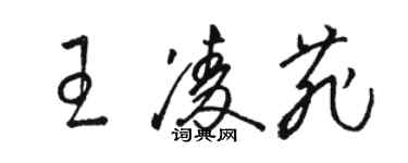 駱恆光王凌菲草書個性簽名怎么寫