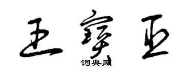 曾慶福王寶臣草書個性簽名怎么寫