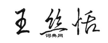 駱恆光王絲恬行書個性簽名怎么寫