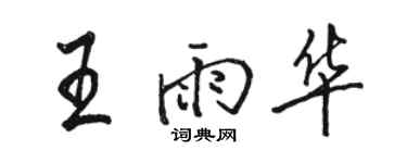 駱恆光王雨華行書個性簽名怎么寫