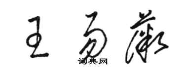 駱恆光王易薇草書個性簽名怎么寫