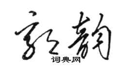 駱恆光郭韻草書個性簽名怎么寫