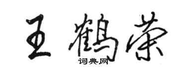 駱恆光王鶴榮行書個性簽名怎么寫