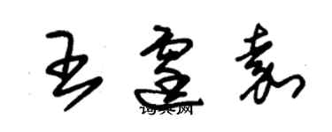 朱錫榮王霆嘉草書個性簽名怎么寫