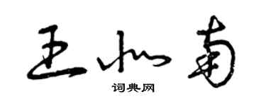 曾慶福王北南草書個性簽名怎么寫