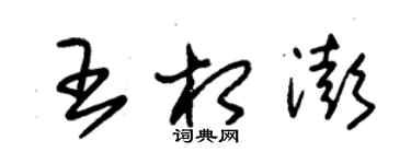 朱錫榮王相澎草書個性簽名怎么寫