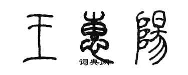 陳墨王惠陽篆書個性簽名怎么寫