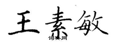 丁謙王素敏楷書個性簽名怎么寫