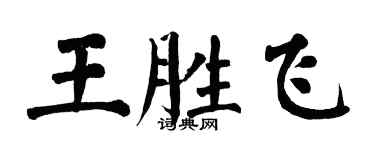 翁闓運王勝飛楷書個性簽名怎么寫