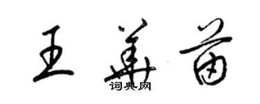 梁錦英王華苗草書個性簽名怎么寫