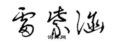 曾慶福雷紫涵草書個性簽名怎么寫