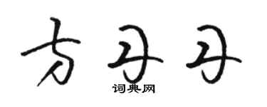 駱恆光方丹丹草書個性簽名怎么寫