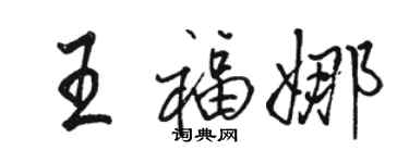 駱恆光王福娜行書個性簽名怎么寫