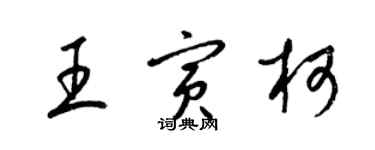 梁錦英王寅柯草書個性簽名怎么寫