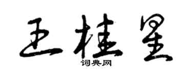 曾慶福王桂星草書個性簽名怎么寫