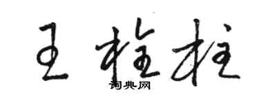 駱恆光王栓柱草書個性簽名怎么寫