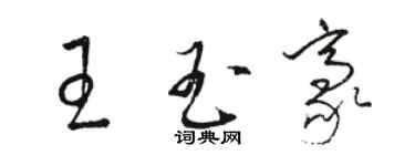 駱恆光王玉豪草書個性簽名怎么寫