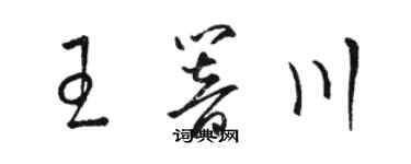 駱恆光王響川草書個性簽名怎么寫