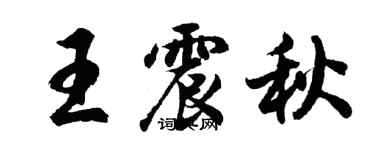 胡問遂王震秋行書個性簽名怎么寫