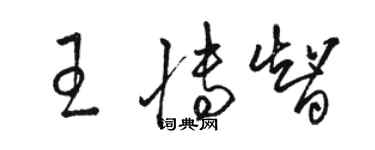 駱恆光王博智草書個性簽名怎么寫