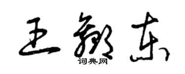 曾慶福王贏東草書個性簽名怎么寫