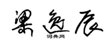 朱錫榮梁逸辰草書個性簽名怎么寫