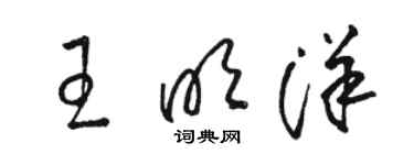 駱恆光王明洋草書個性簽名怎么寫