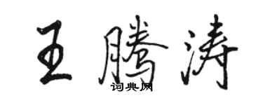 駱恆光王騰濤行書個性簽名怎么寫