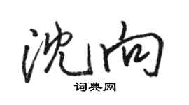 駱恆光沈向行書個性簽名怎么寫