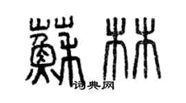 曾慶福蘇林篆書個性簽名怎么寫