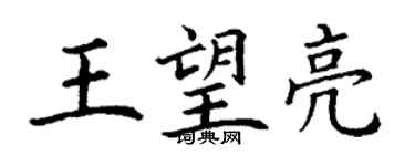 丁謙王望亮楷書個性簽名怎么寫