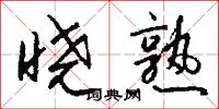曉字的意思_曉字的解釋_國語詞典