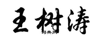 胡問遂王樹濤行書個性簽名怎么寫