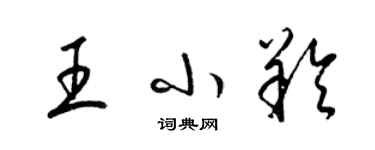 梁錦英王小羚草書個性簽名怎么寫