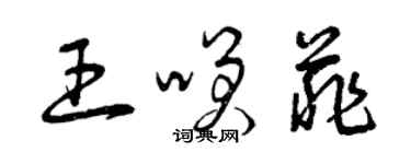 曾慶福王笑菲草書個性簽名怎么寫