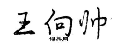 曾慶福王向帥行書個性簽名怎么寫