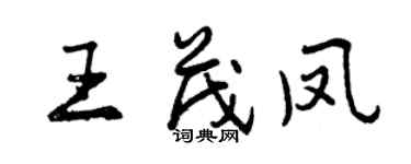 曾慶福王茂鳳行書個性簽名怎么寫