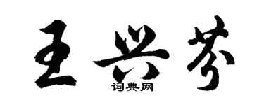 胡問遂王興芬行書個性簽名怎么寫