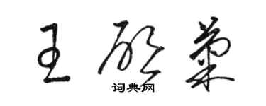 駱恆光王啟菊草書個性簽名怎么寫