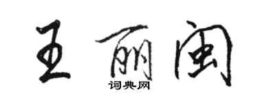 駱恆光王麗閩行書個性簽名怎么寫