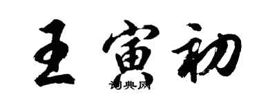 胡問遂王寅初行書個性簽名怎么寫