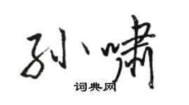 駱恆光孫嘯行書個性簽名怎么寫