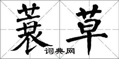 翁闓運蓑草楷書怎么寫