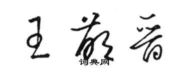 駱恆光王萌晉草書個性簽名怎么寫