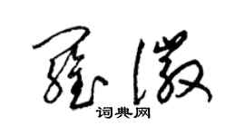 梁錦英羅徽草書個性簽名怎么寫