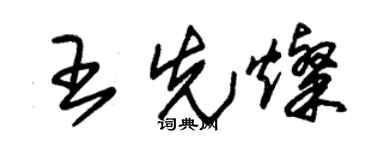 朱錫榮王先燦草書個性簽名怎么寫