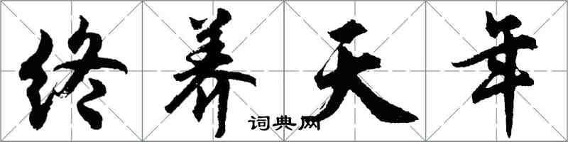 胡問遂終養天年行書怎么寫