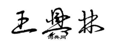 曾慶福王興林草書個性簽名怎么寫