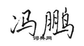 駱恆光馮鵬行書個性簽名怎么寫