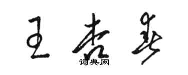 駱恆光王杏春草書個性簽名怎么寫